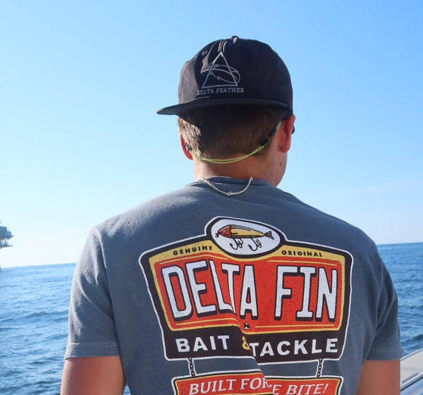 Delta Feather Black OG rope hat with embroidered logo for hunting and the outdoors — alternate view