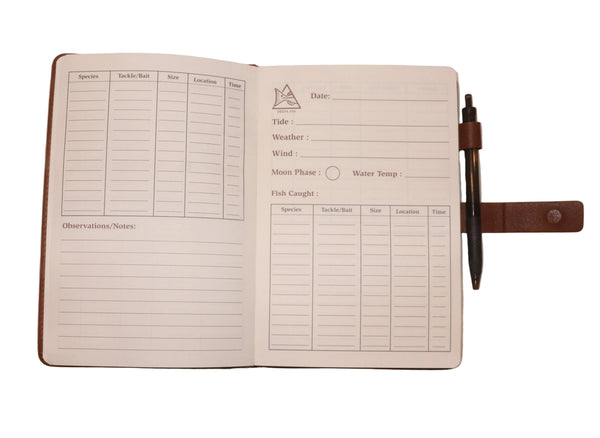 Delta Fin premium fishing log journal by Delta Feather — alternate view