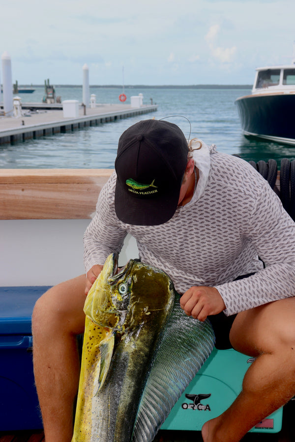 Delta Feather The Dorado mahi-mahi offshore fishing hat — alternate view