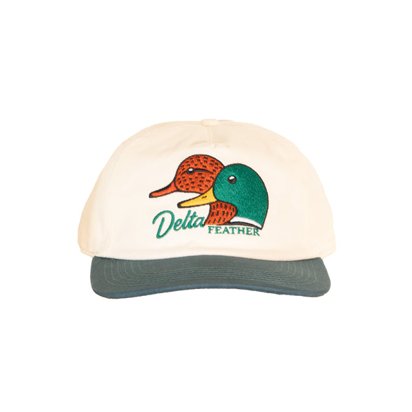Delta Feather The Old School hat with classic mallard hen and drake design