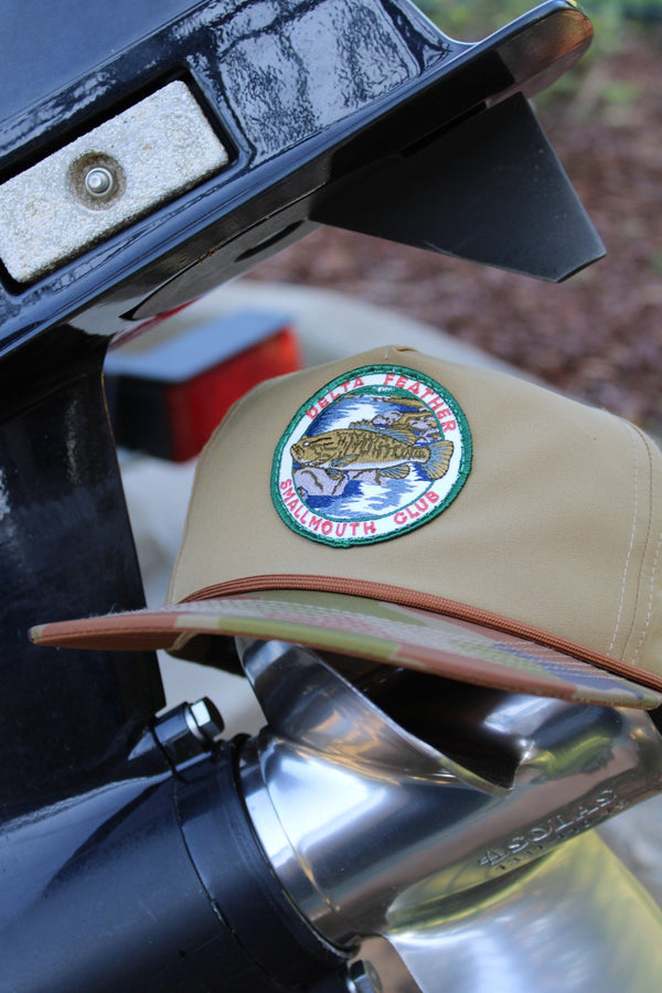 Delta Feather The Smallie Club smallmouth bass fishing hat — alternate view