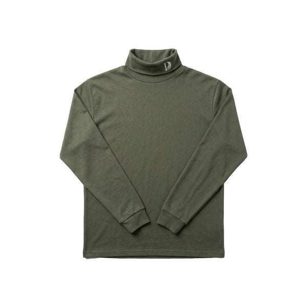 Delta Feather Rendezvous Turtleneck in Forest Green, front view
