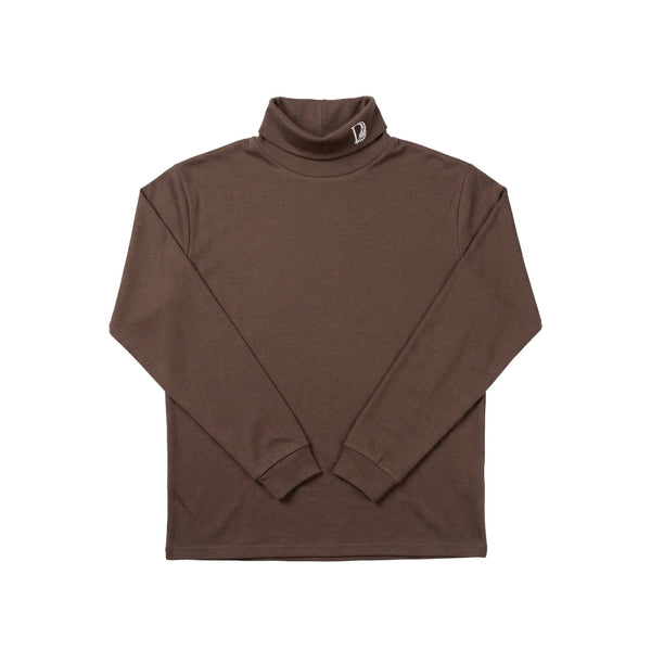 Delta Feather Rendezvous Turtleneck in Coffee Bean, front view