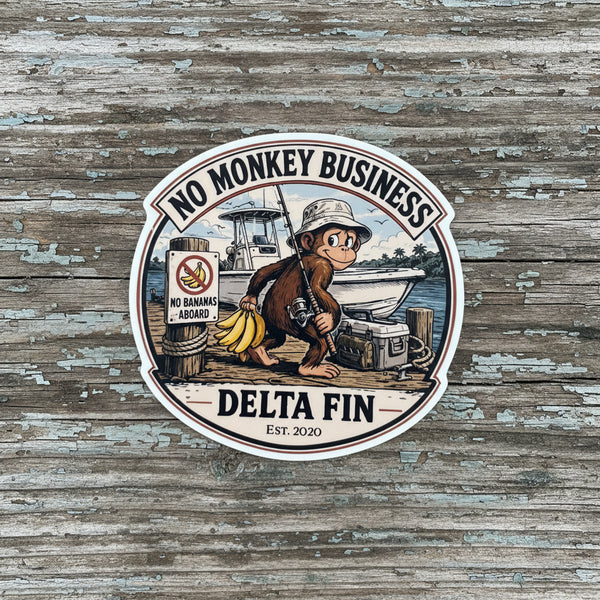 "No Monkey Business" Sticker