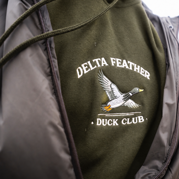 The Duck Club Heavyweight Hoodie - Olive