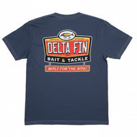 Delta Fin Bait & Tackle pocket fishing t-shirt by Delta Feather