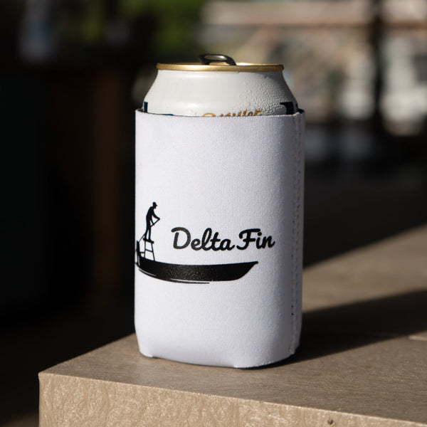 Delta Fin fishing koozie can cooler by Delta Feather — alternate view