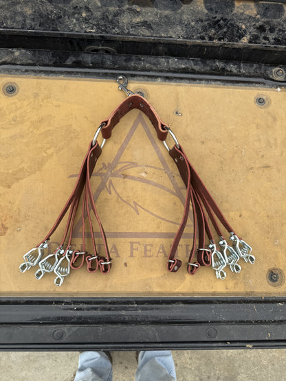 Delta Feather Leg Lok handmade leather duck strap for waterfowl hunters — additional view
