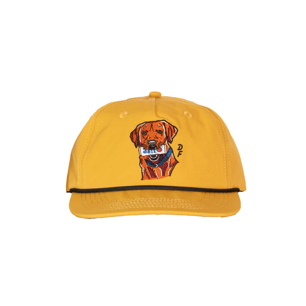 Delta Feather Retriever rope hat with retriever and duck design