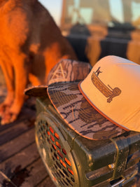 Delta Feather The 59 duck boat hat for waterfowl hunters — lifestyle shot