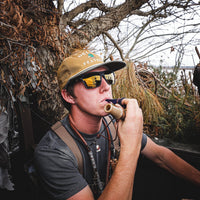 Delta Feather The Boss mallard duck hunting hat — lifestyle shot