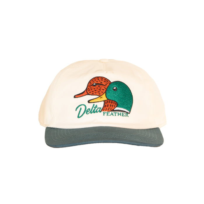 Delta Feather The Old School hat with classic mallard hen and drake design