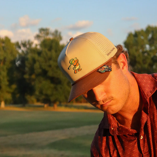 Duck Hook hat at golden hour