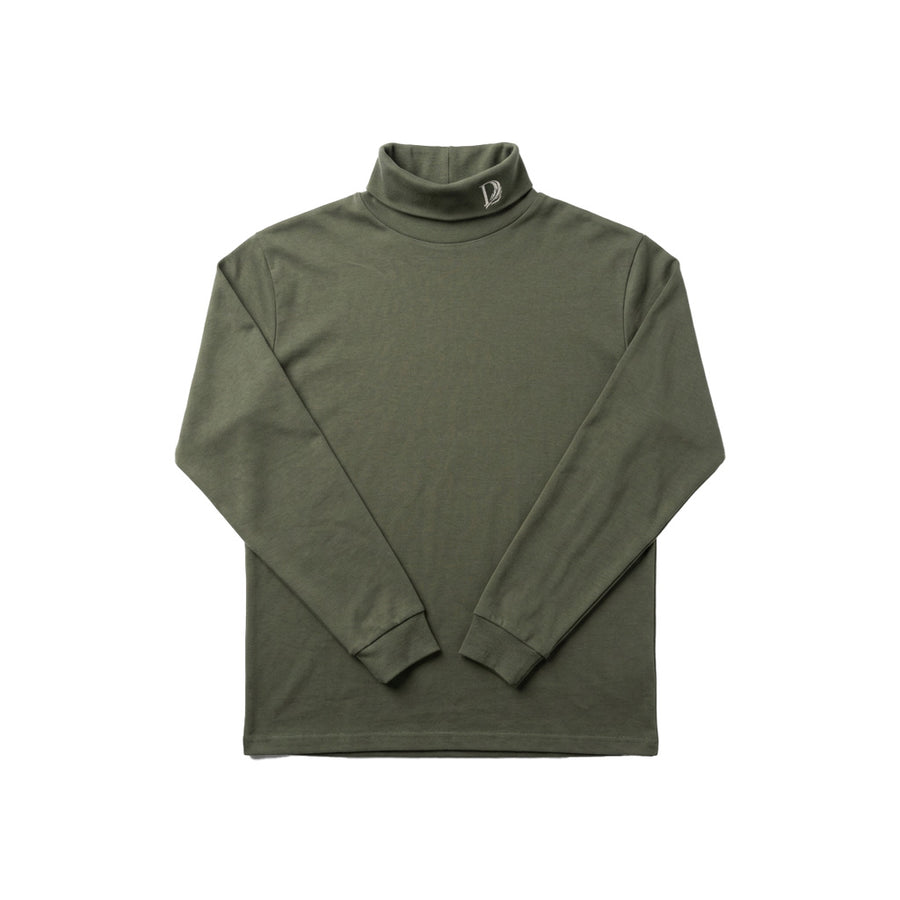 Delta Feather Rendezvous Turtleneck in Forest Green, front view